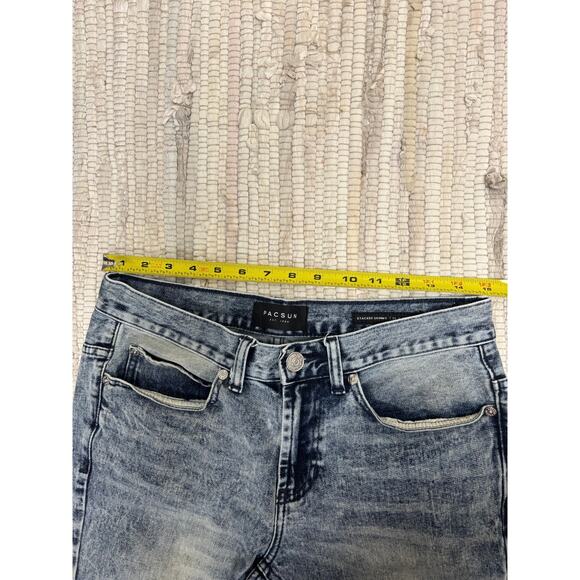 Pac Sun Distressed Stacked Skinny Ripped Knees Jeans - Size 29/30 - Picture 5 of 7